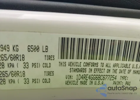 2011 Dodge Durango Crew from USA, damaged, VIN 1D4RE4GG6BC677254